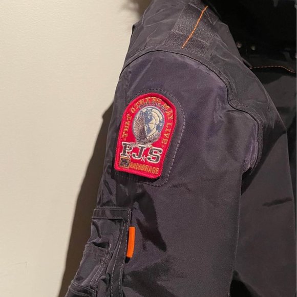 Mens Medium Parajumpers Gobi Bomber Jacket Navy - Picture 2 of 5